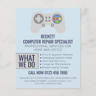 I.T/Computers, Computer Repair Specialist Advert Flyer