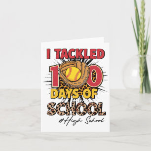 I Tackled 100 Days Of High School Softbyll Leopard Card