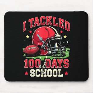 I Tackled 100 Days Of School 100th Day Football Mouse Pad