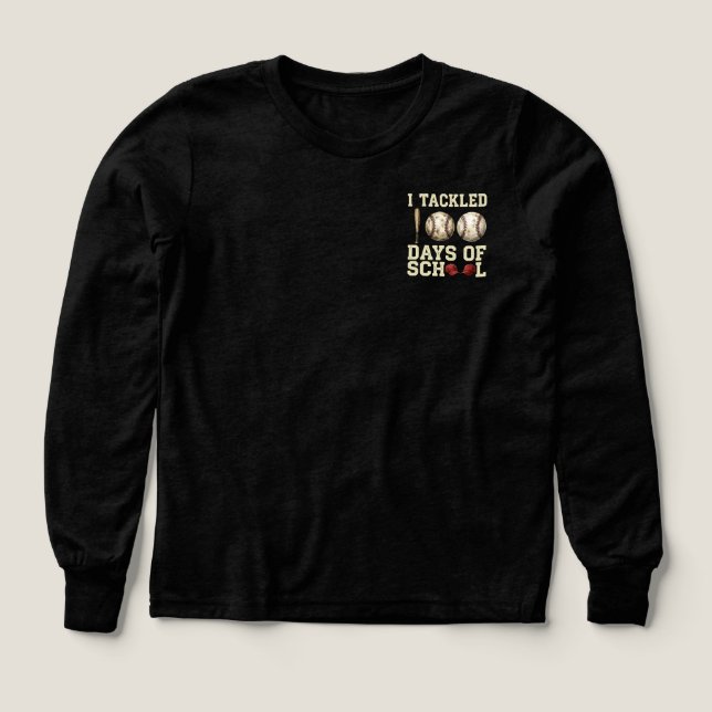 I Tackled 100 Days of School, Baseball Design (Design Front)