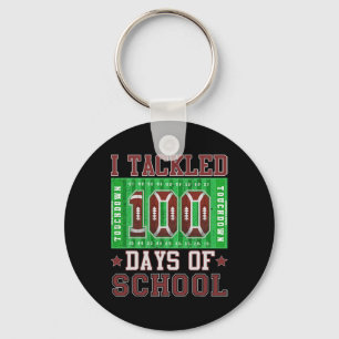 I Tackled 100 Days Of School Football 100th Day Ki Key Ring