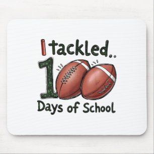 I Tackled 100 Days Of School Football 100th Day St Mouse Pad