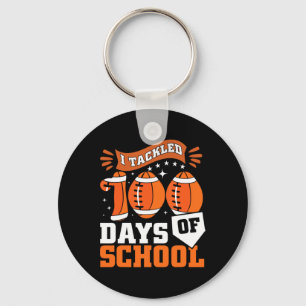 I Tackled 100 Days Of School Football Boys 100th D Key Ring