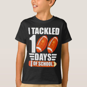 I Tackled 100 Days Of School For Teacher Kids Boys T-Shirt