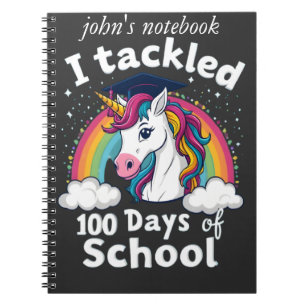 I Tackled 100 Days of School Unicorn Design Notebook