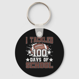 I Tackled 100 Days School 100th Day Football Boys  Key Ring