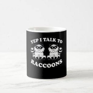 I Talk To Raccoons Animal Panda Racoon Motif Gift Coffee Mug