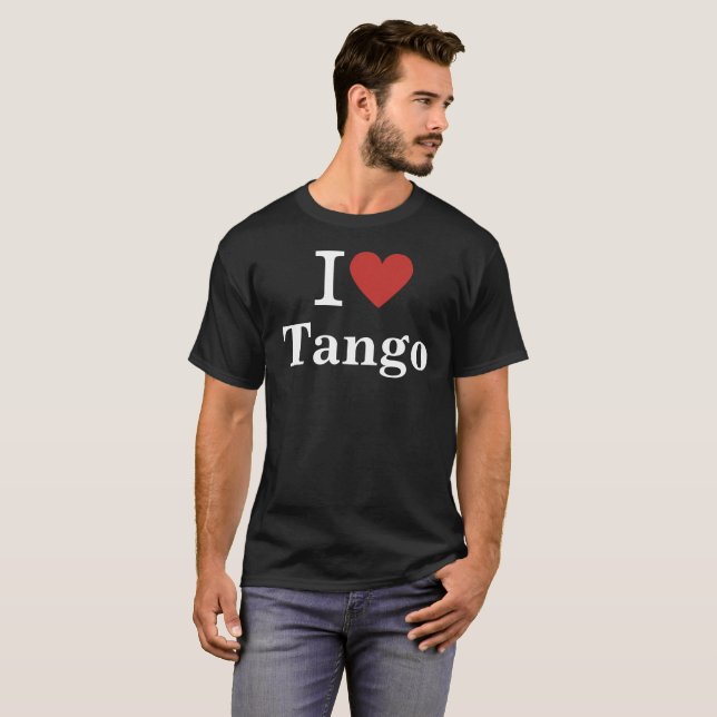 I ❤️ Tango CUSTOM Men's T-Shirt (Front Full)