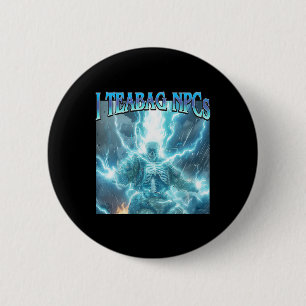 I Teabag Npcs - Funny Gaming Hard Skeleton Gamer M 6 Cm Round Badge