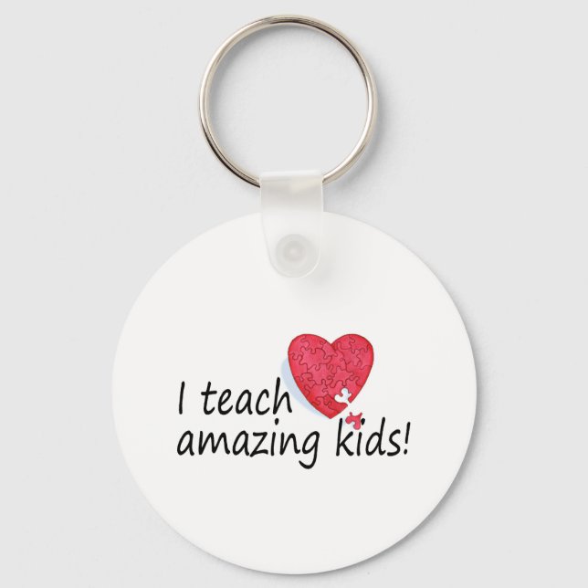 I Teach Amazing Kids Key Ring (Front)