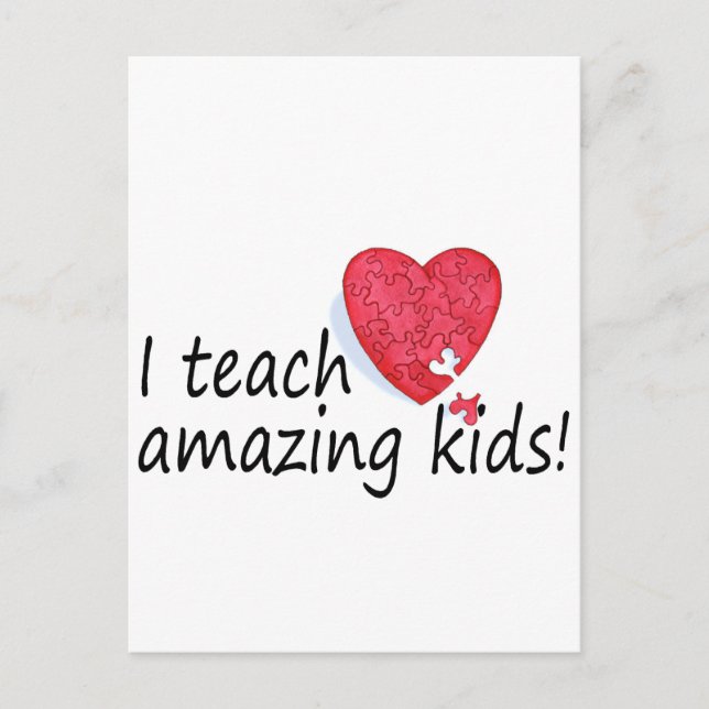 I Teach Amazing Kids Postcard (Front)