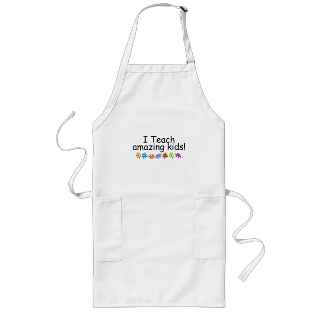 I Teach Amazing Kids (PP) Long Apron (Front)