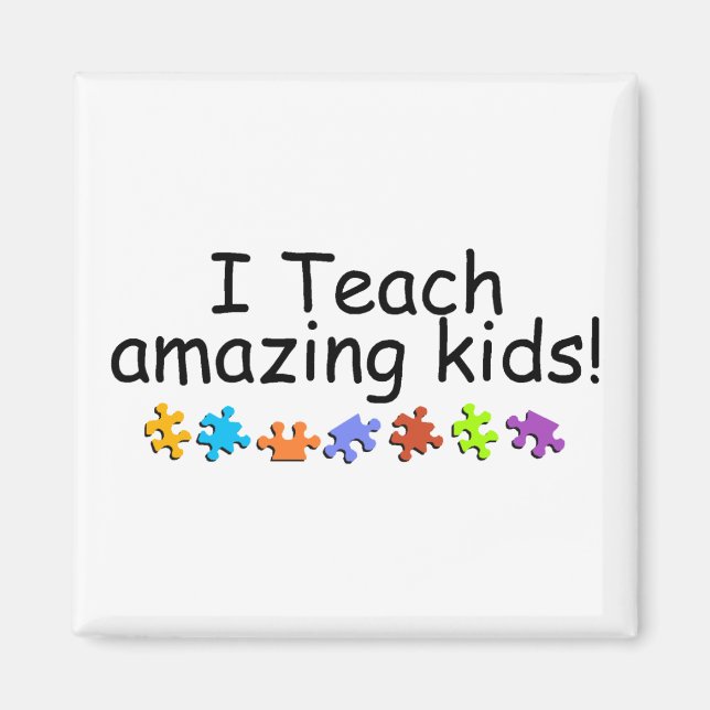 I Teach Amazing Kids (Puzzle) Magnet (Front)