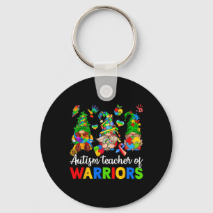 I Teach Awesome Kids Autism Awareness Gnomes  Key Ring