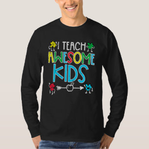 I Teach Awesome Kids Autism Awareness Sped Teacher T-Shirt