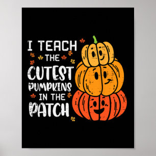 I Teach Coolest Pumpkin Patch Halloween Costume Fa Poster