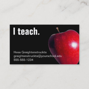 "I teach." customisable BUSINESS CARDS