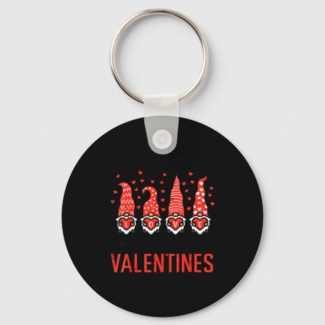 I Teach Cutest Little Valentines Gnomes Love Teach Key Ring (Front)