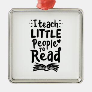 I Teach Little People To Read Metal Tree Decoration