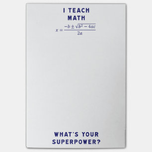 I Teach Math What's Your Superpower? Post-it Notes