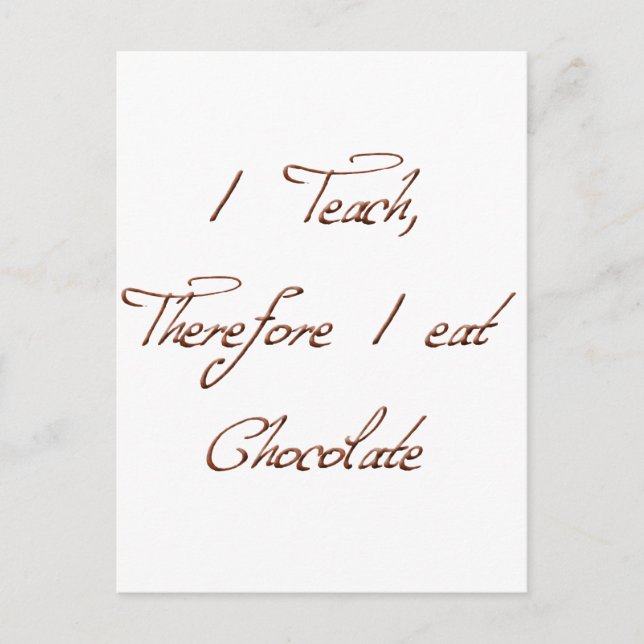 I TEACH POSTCARD (Front)