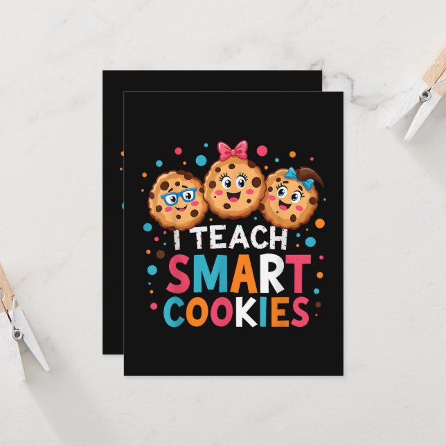 I Teach Smart Cookies Back to School Teacher  Invitation (Front/Back In Situ)