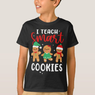 I Teach Smart Cookies Gingerbread Christmas Pajama T-Shirt