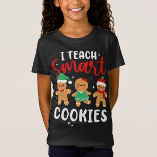 I Teach Smart Cookies Gingerbread Christmas Pajama T-Shirt