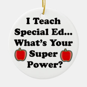 I Teach Special Ed. Ceramic Tree Decoration