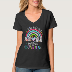 I Teach The Cutest 1st Grade Bunnies Teacher Easte T-Shirt