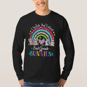 I Teach The Cutest 2nd Grade Bunnies Teacher Easte T-Shirt