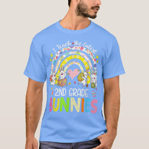 I Teach The Cutest 2nd Grade Bunnies Teacher Easte T-Shirt