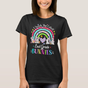 I Teach The Cutest 2nd Grade Bunnies Teacher Easte T-Shirt