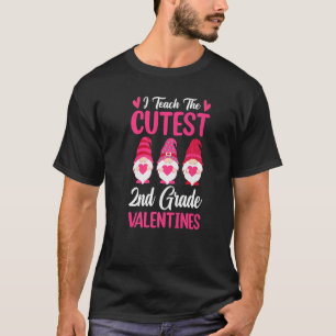 I Teach The Cutest 2nd Grade Three Gnome Teachers T-Shirt