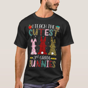I Teach The Cutest 3rd Grade Bunnies Matching Tees