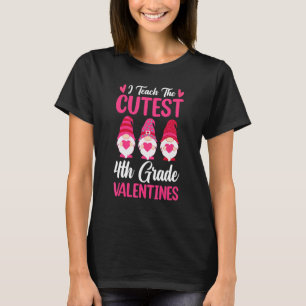 I Teach The Cutest 4th Grade Three Gnome Teachers T-Shirt