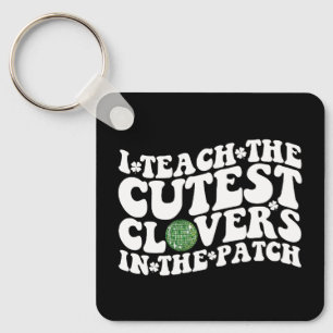 I Teach The Cutest Clovers In The Patch Disco Ball Key Ring