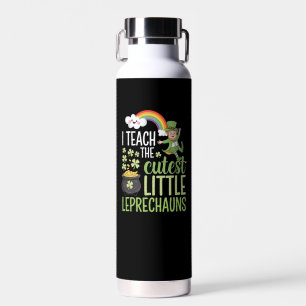 I Teach The Cutest Little Leprechauns Irish Teache Water Bottle
