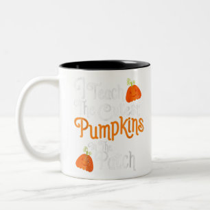 I Teach The Cutest Pumpkins In The Patch Halloween Two-Tone Coffee Mug