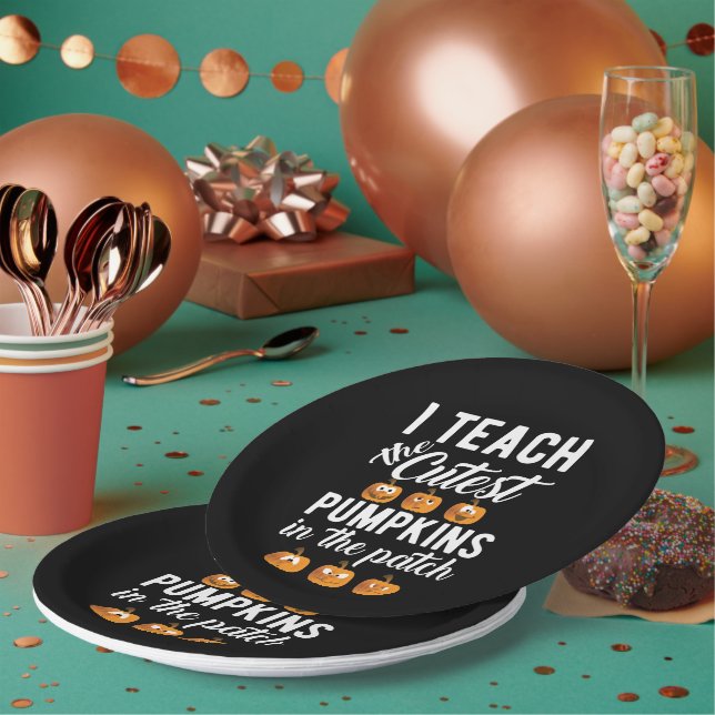 I Teach the Cutest Pumpkins in the Patch    Paper Plate (Multi)