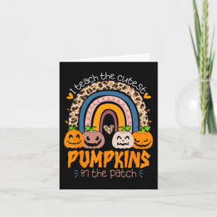 I Teach The Cutest Pumpkins In The Patch Retro Tea Card
