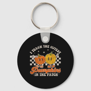 I Teach The Cutest Pumpkins In The Patch Retro Tea Key Ring