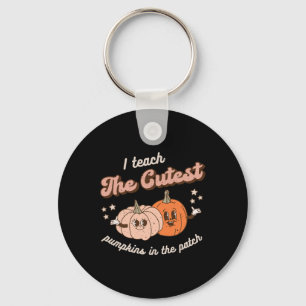 I Teach The Cutest Pumpkins In The Patch Retro Tea Key Ring