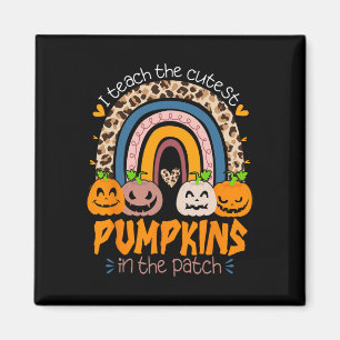 I Teach The Cutest Pumpkins In The Patch Retro Tea Magnet