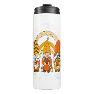 I Teach The Cutest Turkeys Teacher Gnome Autumn Th Thermal Tumbler