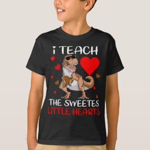 I Teach The Sweetest Hearts Dinosaur Teacher Valen T-Shirt