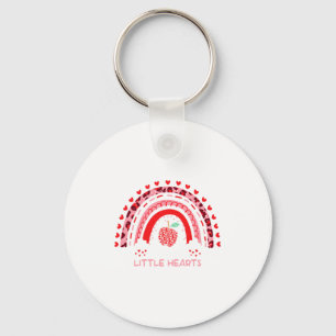 I Teach The Sweetest Hearts Rainbow Teacher Valent Key Ring
