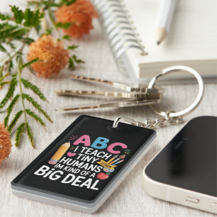 I Teach Tiny Humans Teacher Appreciation School Key Ring