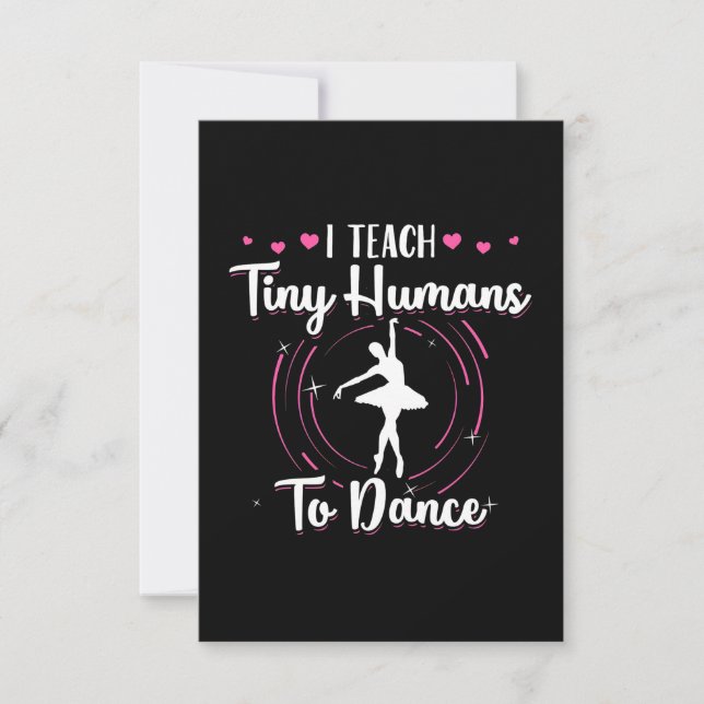 I Teach Tiny Humans To Dance RSVP Card (Front)