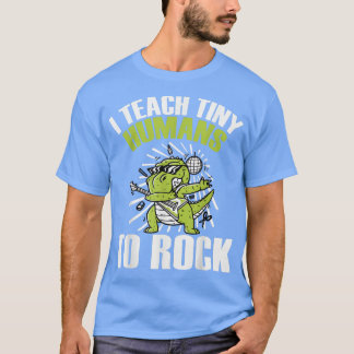 I Teach Tiny Humans To Rock Back To School Music T T-Shirt